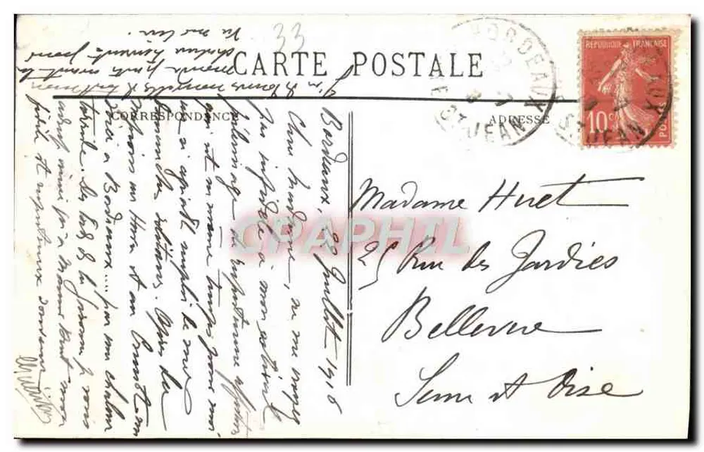 Bordeaux — A Igreja de Santa Cruz — SVI - Verso