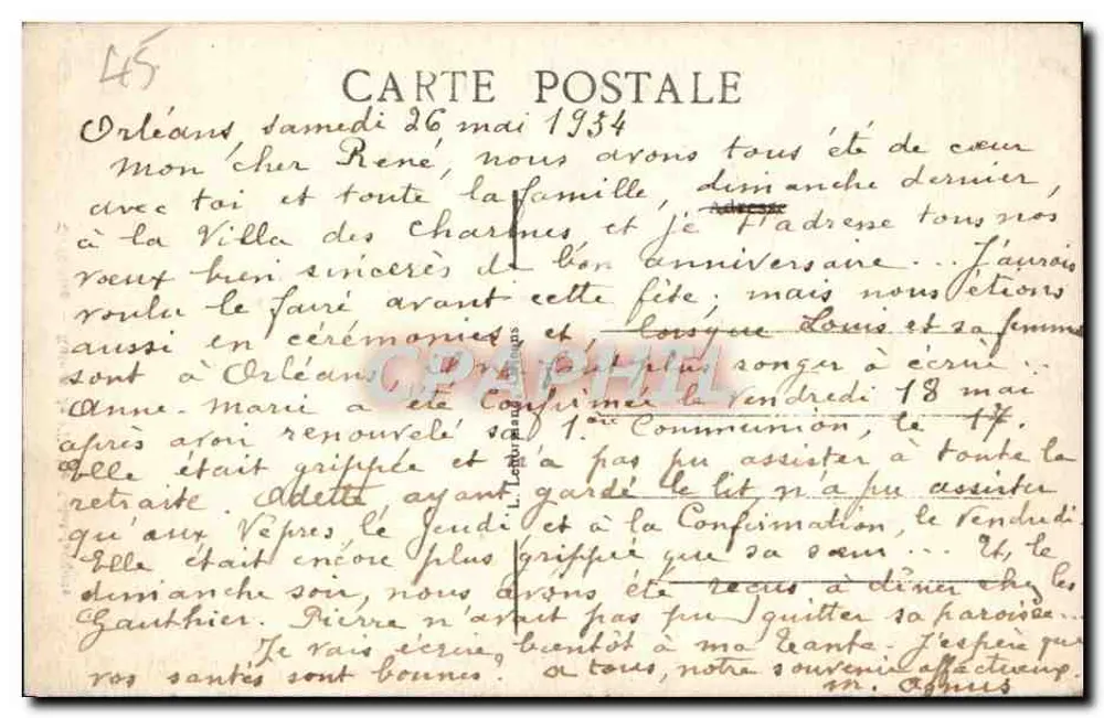 Orléans — Ruínas da Igreja de São Jacinto - Verso