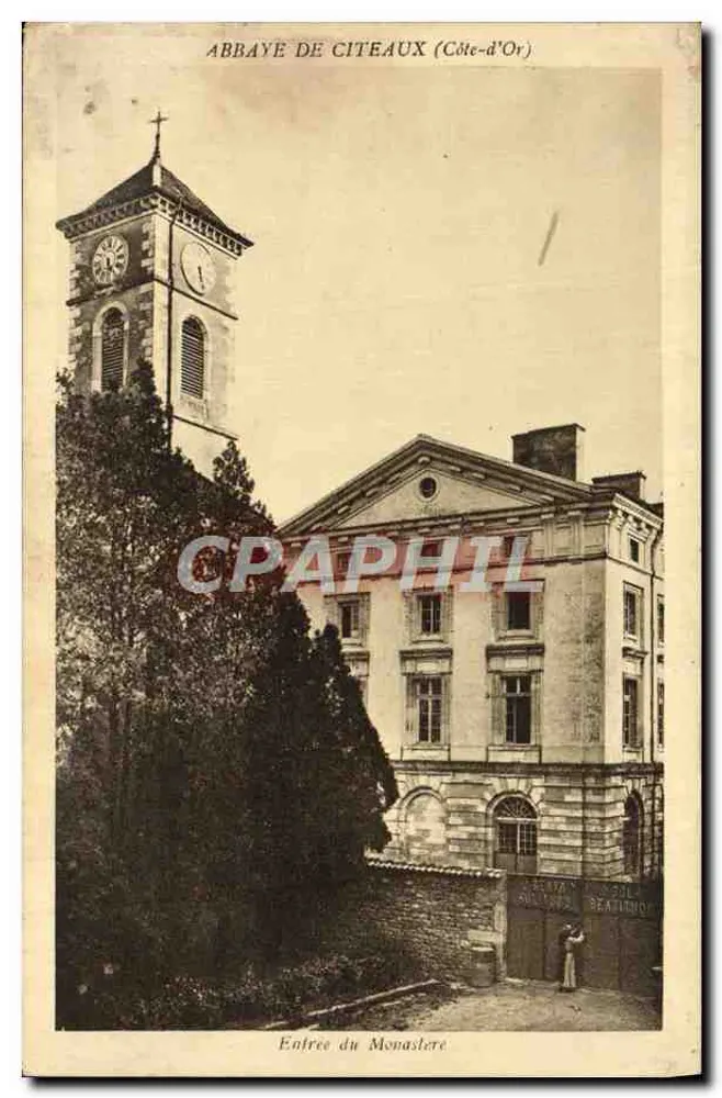 Abdij van Cîteaux (Côte-d'Or) — Ingang van het klooster — Cliché F. de Bertier - Voorkant