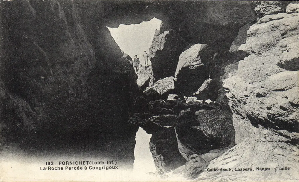 La Roche Percée em Congrigroux — Pornichet (Loire-Inf.) — Coleção F. Chapeau, Nantes - 7º milhar - Frente