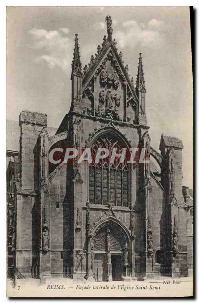 Reims — Seitenfassade der Kirche Saint-Remi — ND Phot - Vorderseite