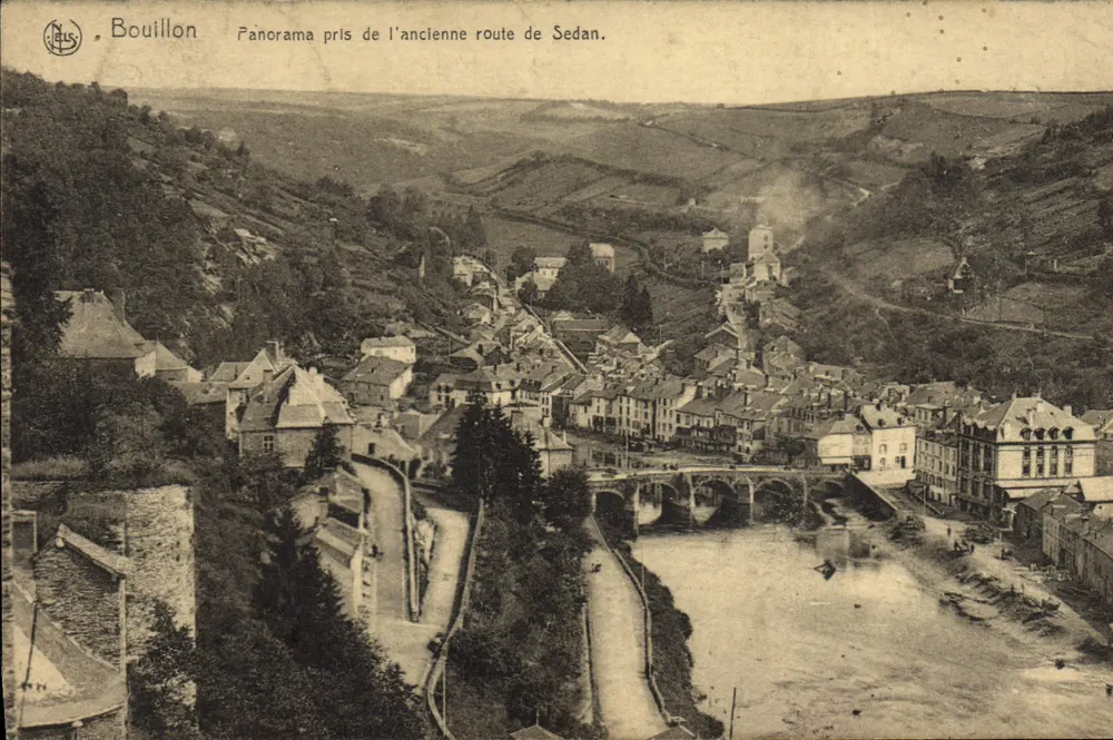 Bouillon — Panorama aus der alten Sedanstraße — Verlag Nels, Serie 2, Nr. 40 - Vorderseite