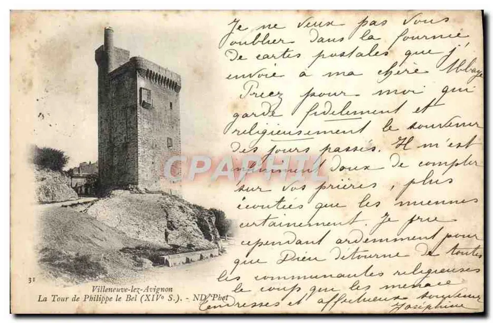 Villeneuve-lès-Avignon — Die Turm von Philipp dem Guten (14. Jh.) — ND/Phot - Vorderseite