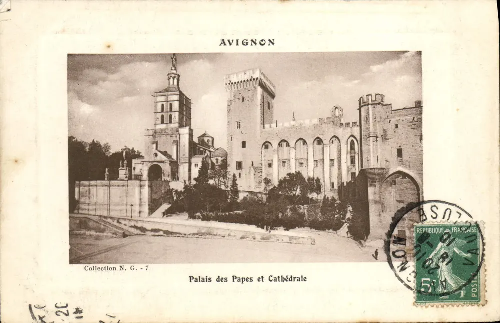 Avignone — Palazzo dei Papi e Cattedrale — Collezione N. G. - 7 - Recto