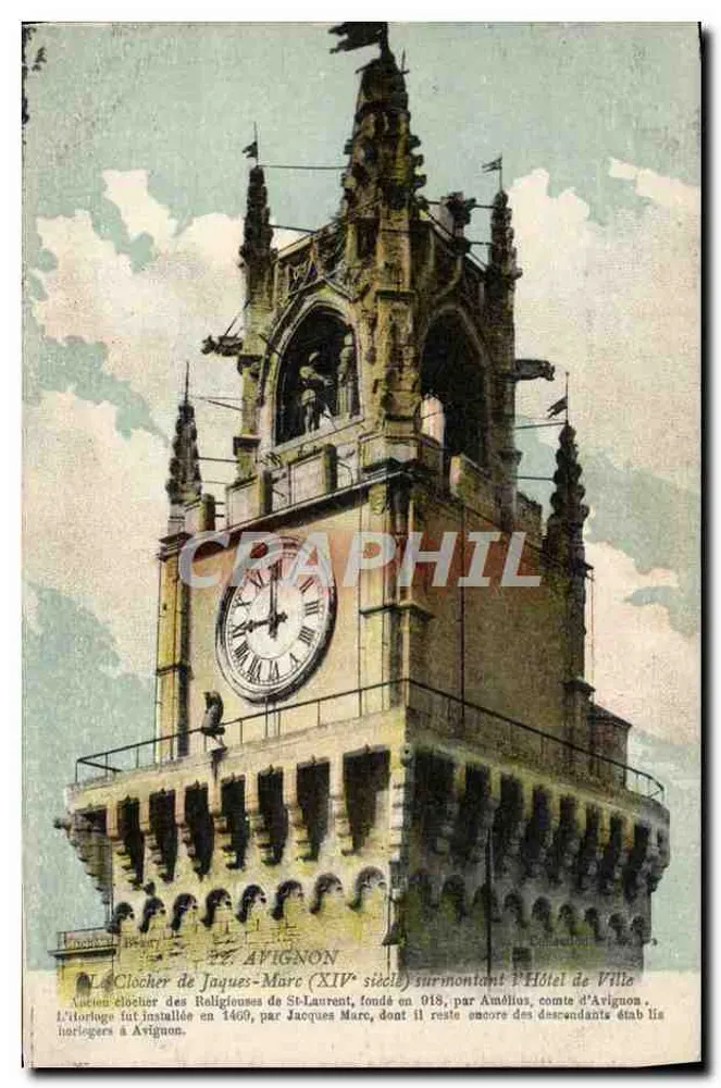 Der Turm von Jacques-Marc — 14. Jahrhundert, über dem Rathaus — Gedruckt und illustriert - Vorderseite