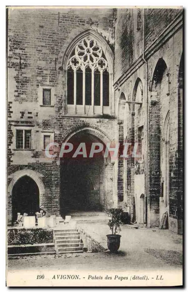 Avignon - Palácio dos Papas (detalhe) - LL - Frente