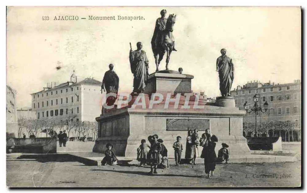 Ajaccio — Bonaparte-Monument — L. Cardinall, phot. n°433 - Vorderseite