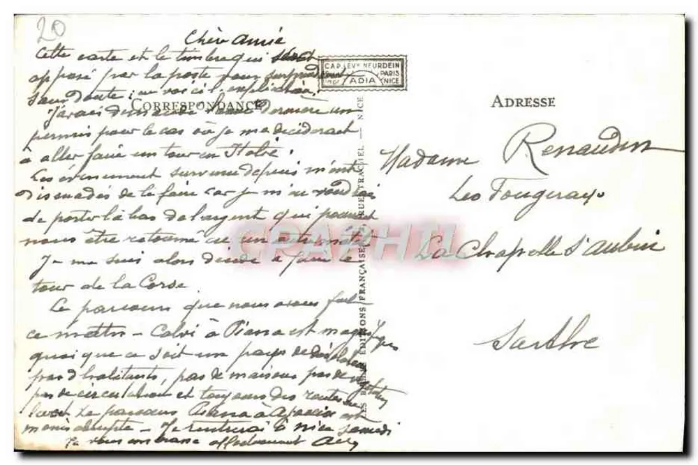 Calvi — Die Kai und die Oberstadt — LL - Rückseite