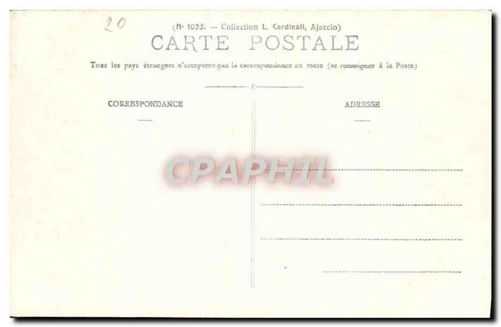 Corsica — Calanche van Piana — Collectie L. Cardinali, Ajaccio - Achterkant