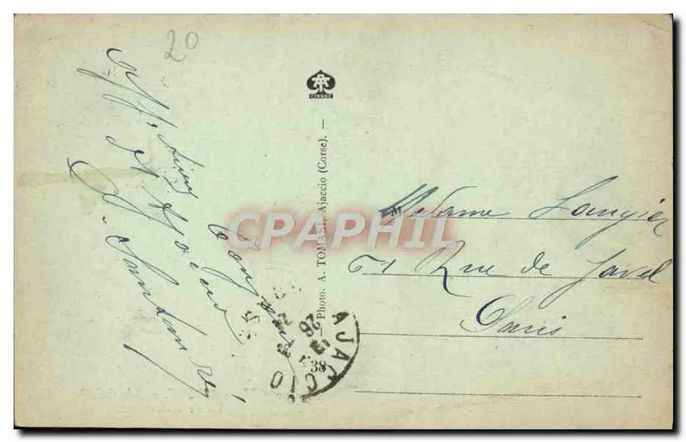 Korsika - Ajaccio — Ansicht von Balestrino — Foto A. TOMA (Korsika) - Rückseite