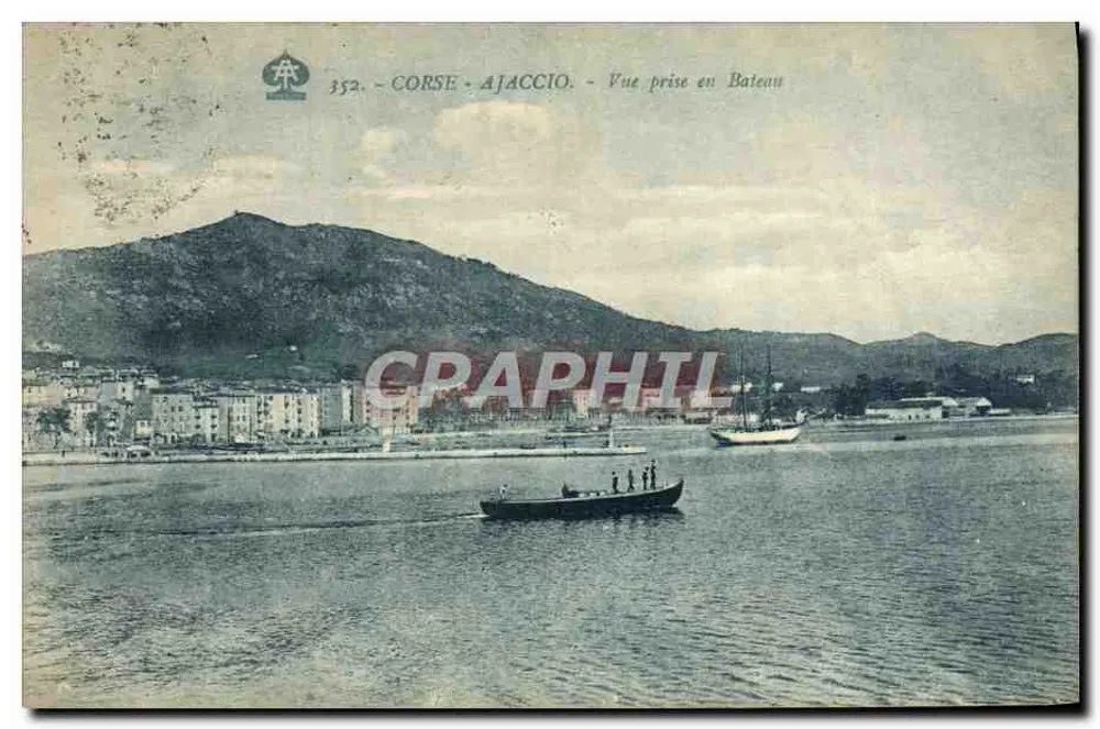 Ajaccio — Ansicht vom Boot aus — Grafik n°352, Verlag A. Tomasi - Vorderseite
