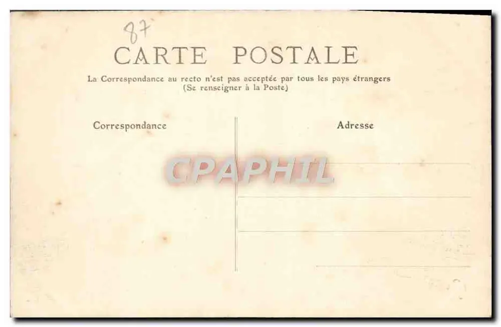 LIMOGES - Panoramablick zur Kathedrale — unbekannter Verlag, Seriennummer 96 - Rückseite