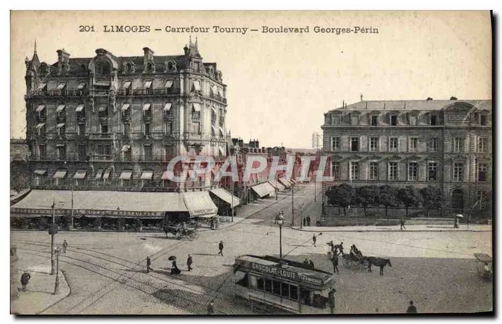 Limoges — Kreuzung Tourny — Boulevard Georges-Périn — Gracolat-Louït - Vorderseite