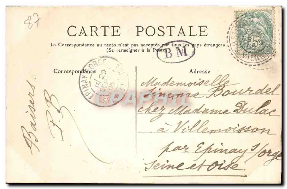 Environs de LIMOGES — 32 — AIXE — Notre-Dame-d'Artiquet - Verso