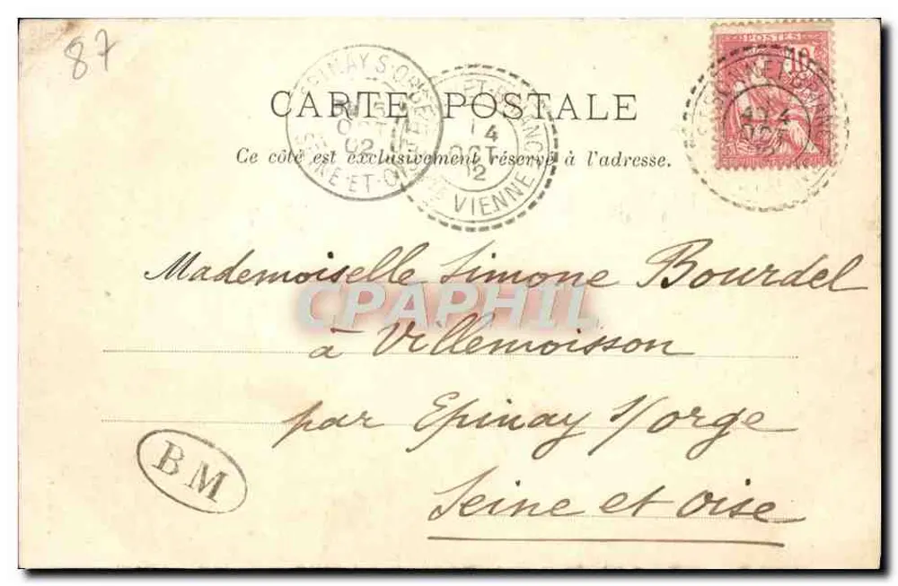 Ruínas de Chálusset, perto de Limoges — Facha N.-E. — J. Faissat - Verso