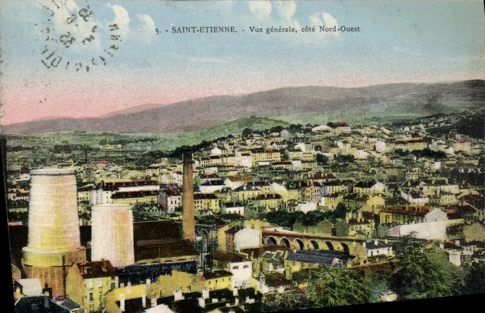 Saint-Étienne - Vista geral, lado Noroeste — Edição 'La Gigogne', n°5 - Frente