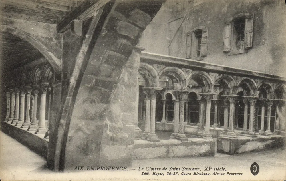 Aix-en-Provence — O Claustro de São Salvador, século XI — Ed. Mayer, 35-37, Cours Mirabeau, Aix-en-Provence - Frente