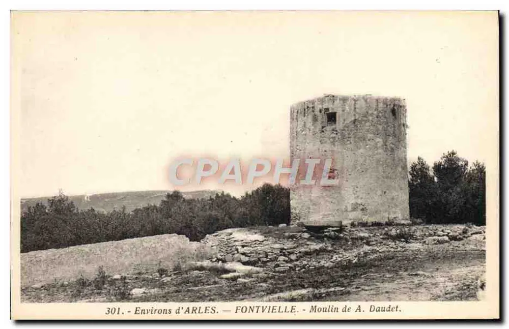 Fontvielle - Mulino di A. Daudet — Editore J. George, Arles, n° 301 - Recto