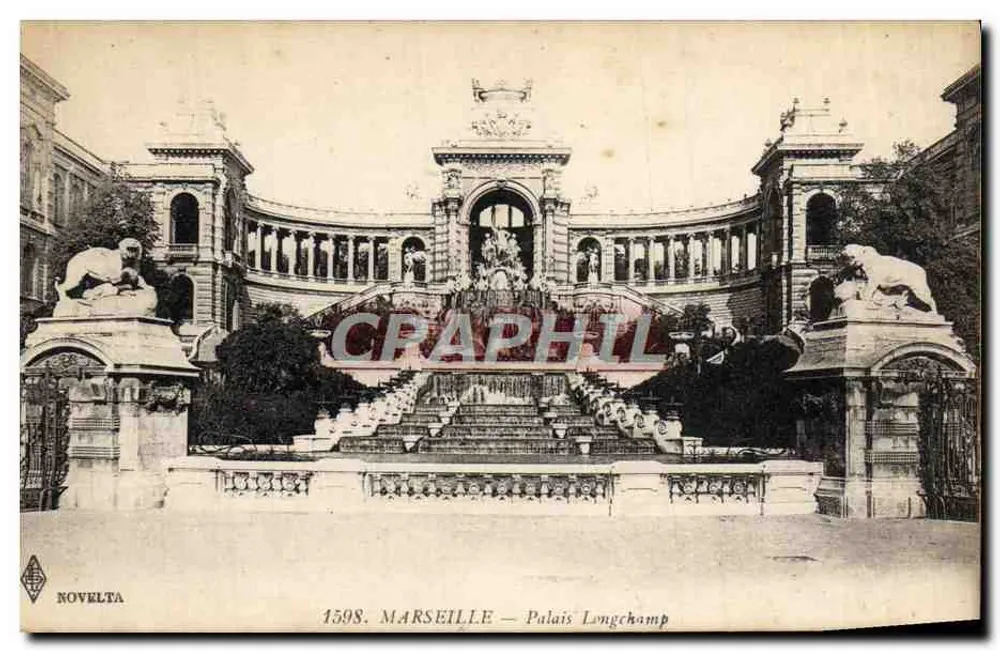 Marseille — Palácio Longchamp — NOVELTA 1598 - Frente