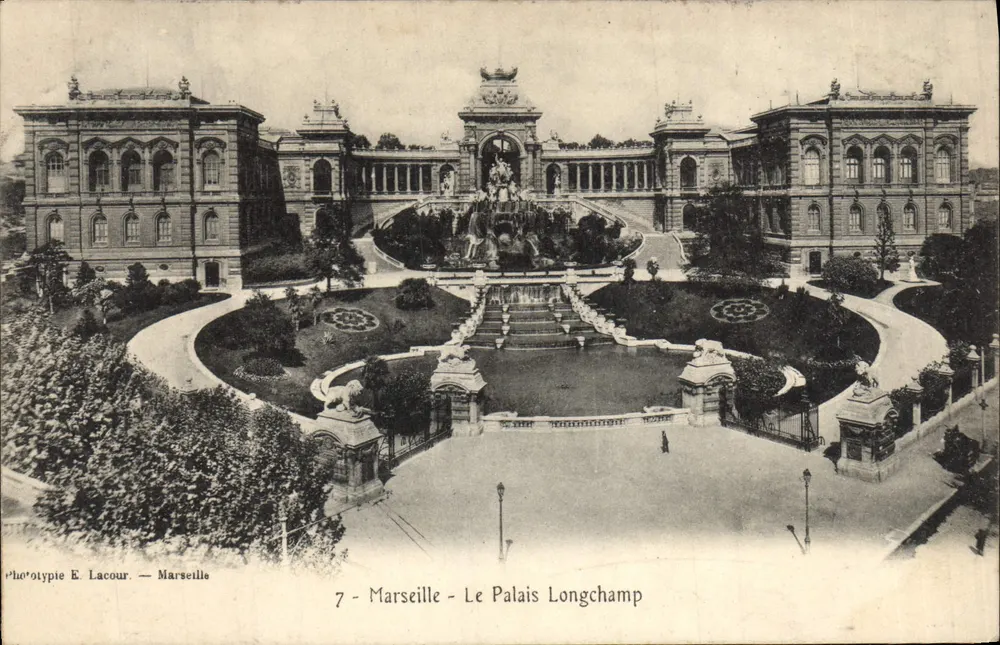 Marseille — Pałac Longchamp — Fototypia E. Lacour — n°7 - Awers