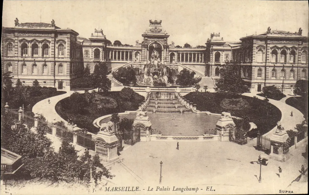 Marseille - O Palácio Longchamp - Editor EL. - Supra - Frente