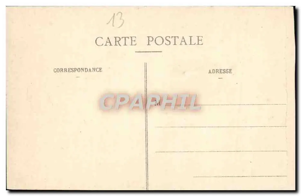 Marseille - O Palácio Longchamp - Editor EL. - Supra - Verso