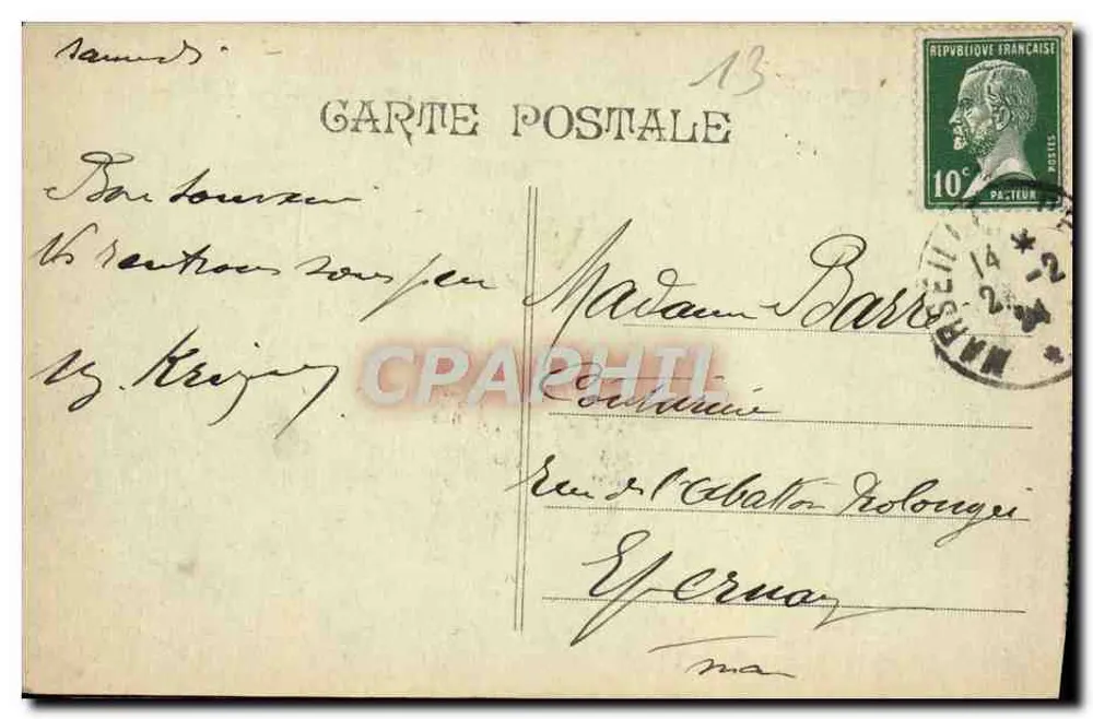 Marseille — Rue de la République — Uitgever D. SAVOYER, n° 42-13 - Achterkant