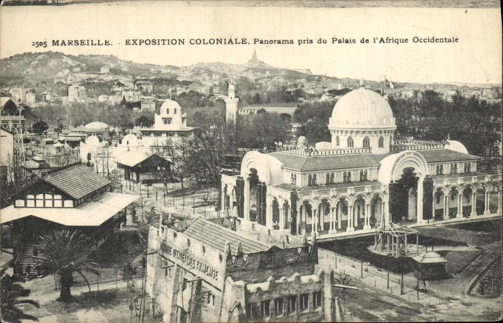 Marseille — Kolonialausstellung 1913 — Panorama des Palastes der Westafrikanischen Union - Vorderseite