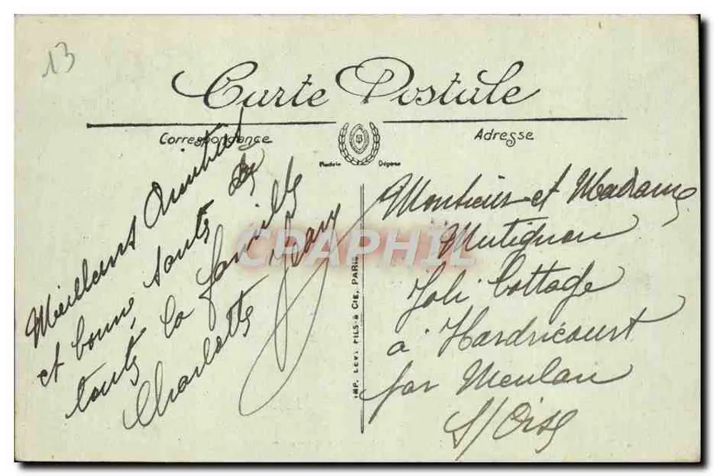 Marseille — A Canebière — Imp. Lefèvre & Cie, Paris - Verso