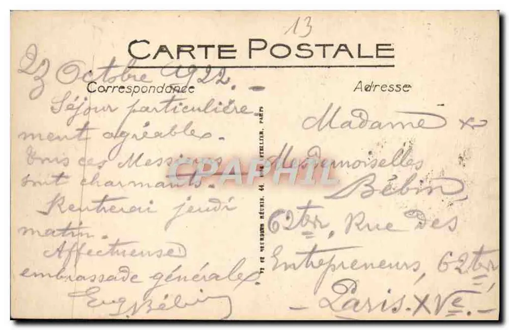 Marselha — O Castelo de If — Construído por Francisco I e que serviu por muito tempo como prisão de Estado — LL - Verso