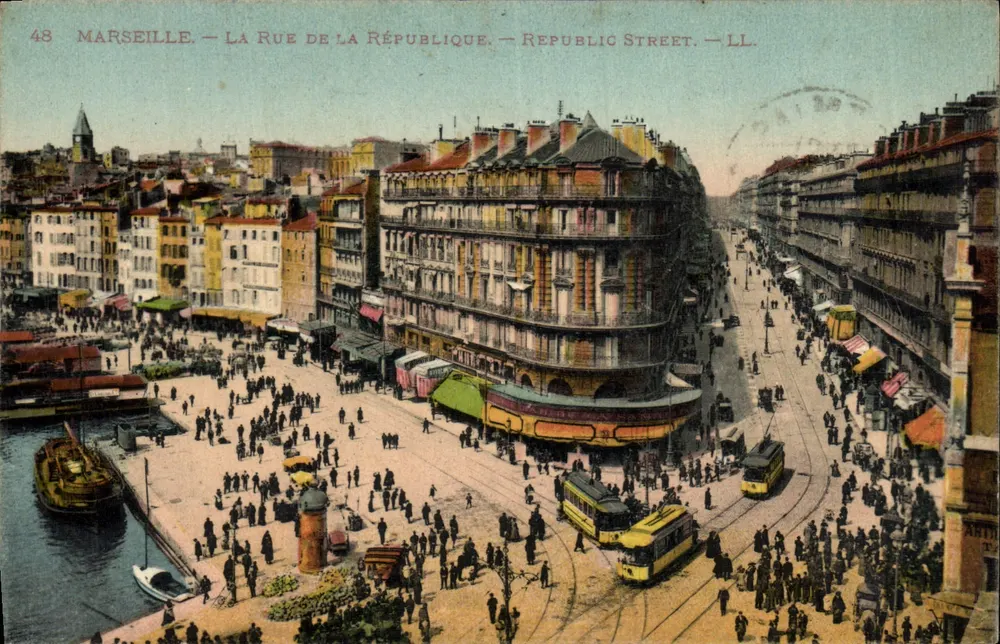 Marsella — La Rue de la République — Calle de la República — LL - Anverso