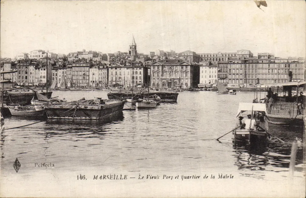 Marseille — Der alte Hafen und der Bezirk der Stadtverwaltung — Pefectcla 146 - Vorderseite