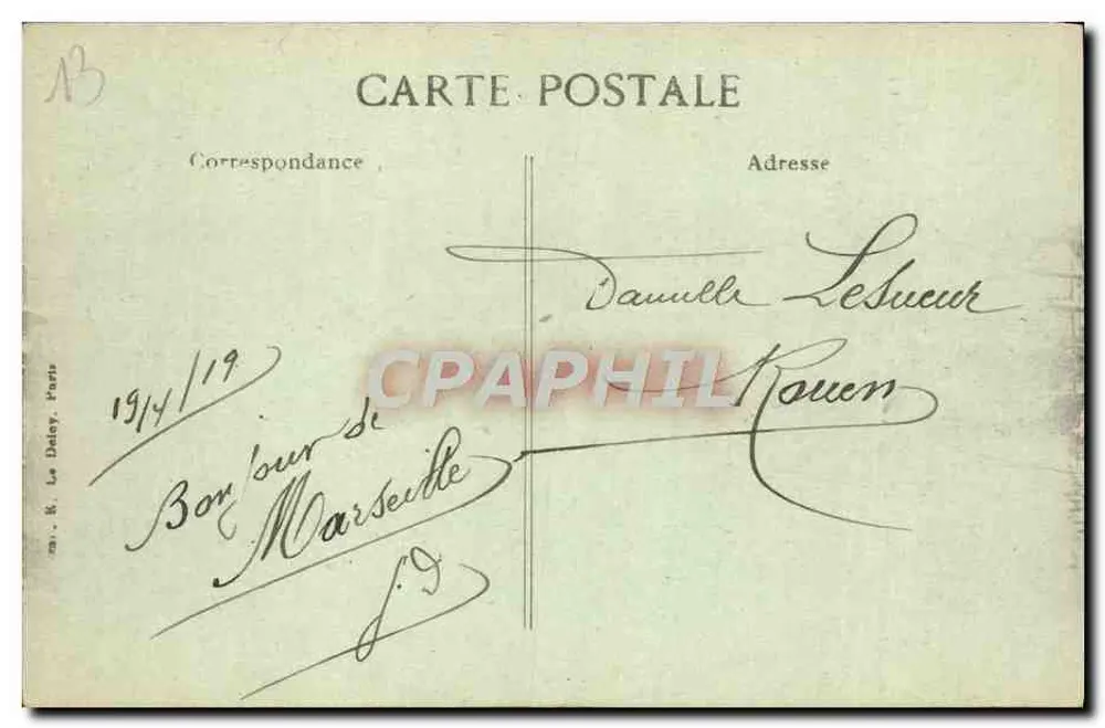 Marseille — Der alte Hafen und der Bezirk der Stadtverwaltung — Pefectcla 146 - Rückseite
