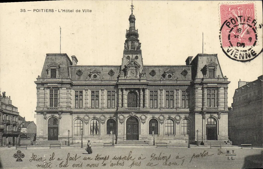 Poitiers — O Hotel de Ville — editor M.T. n°35 - Frente