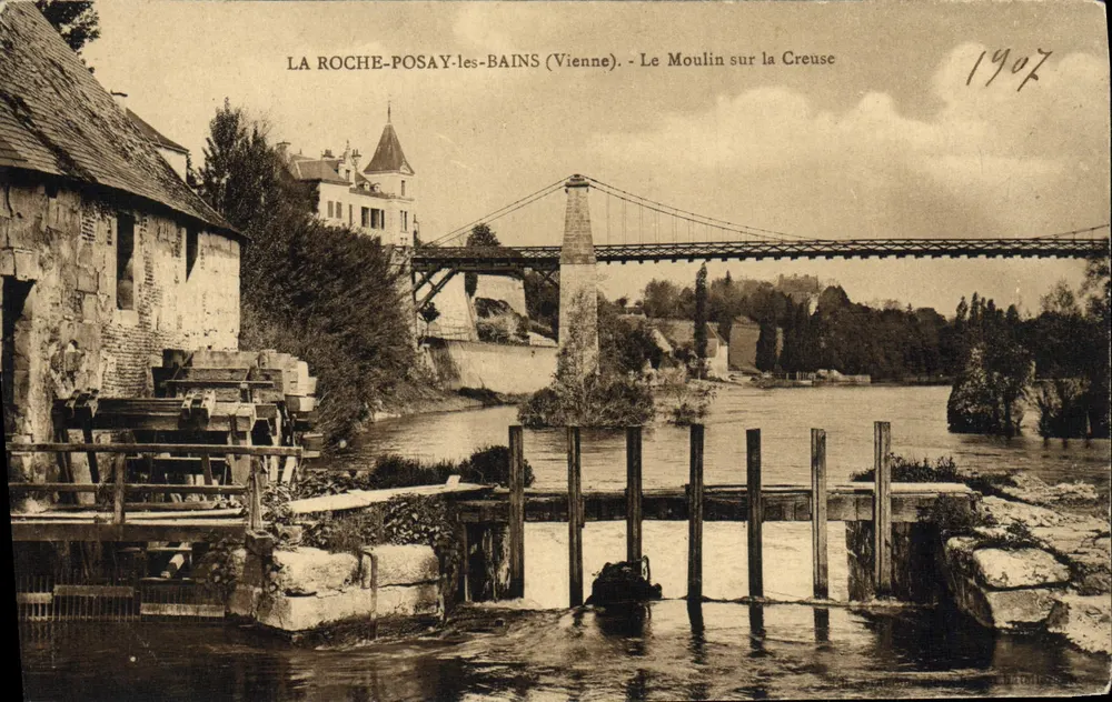 La Roche-Posay-les-Bains (Vienne) — Das Mühle auf der Creuse — unbekannter Verleger, Seriennummer nicht sichtbar - Vorderseite