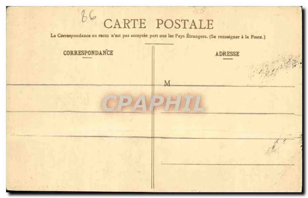 La Roche-Posay-les-Bains (Vienne) — Das Mühle auf der Creuse — unbekannter Verleger, Seriennummer nicht sichtbar - Rückseite