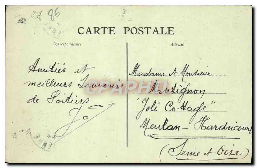 Poitiers (Vienne) - Kirche Notre-Dame-la-Grande - West- und Südfassaden (11. bis 15. Jahrhundert) - Tules Robuchon, Fotografie, Poitiers, Nr. 34 - Rückseite