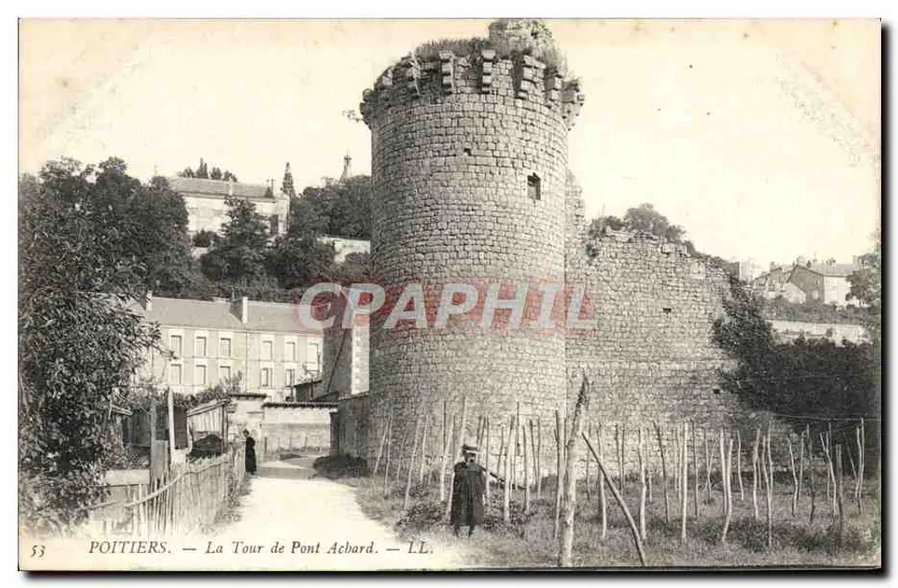 Poitiers — A Torre de Pont Achard — LL. n° 53 - Frente