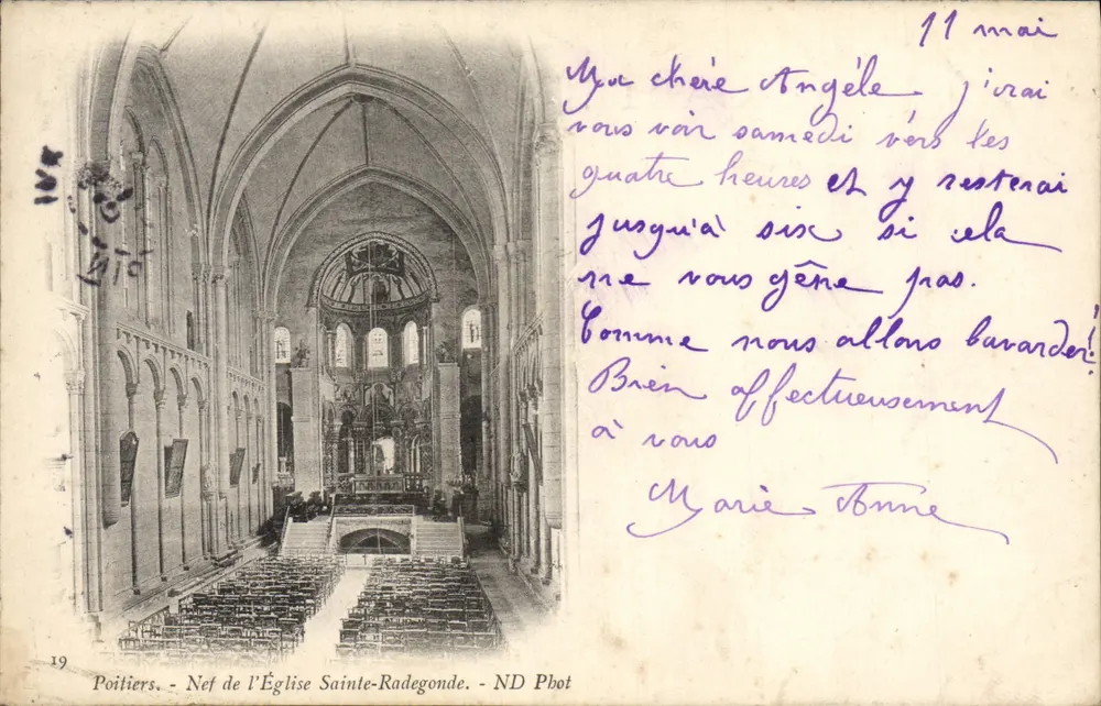 Poitiers - Nave der Kirche Sainte-Radegonde - ND Phot - Vorderseite