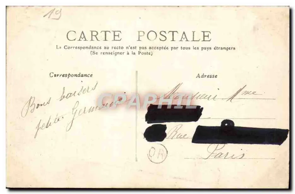 Corrèze — TURENNE — Schloss Linoire und Felsen von Roumezat — Phototypie Besso - Rückseite