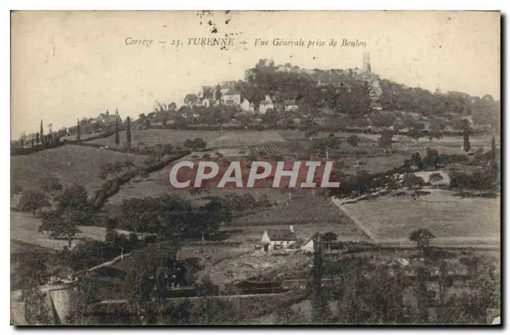 Corrèze - Turenne — Allgemeine Ansicht von Boulon aus — unbekannter Verleger, Seriennummer 23 - Vorderseite