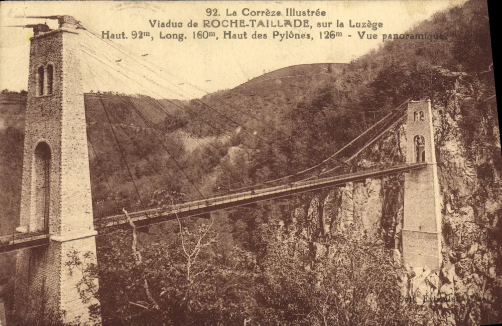 Viadukt von Roche-Tailleade über die Luzège — Panoramablick — La Corrèze Illustrée Nr. 92 - Vorderseite