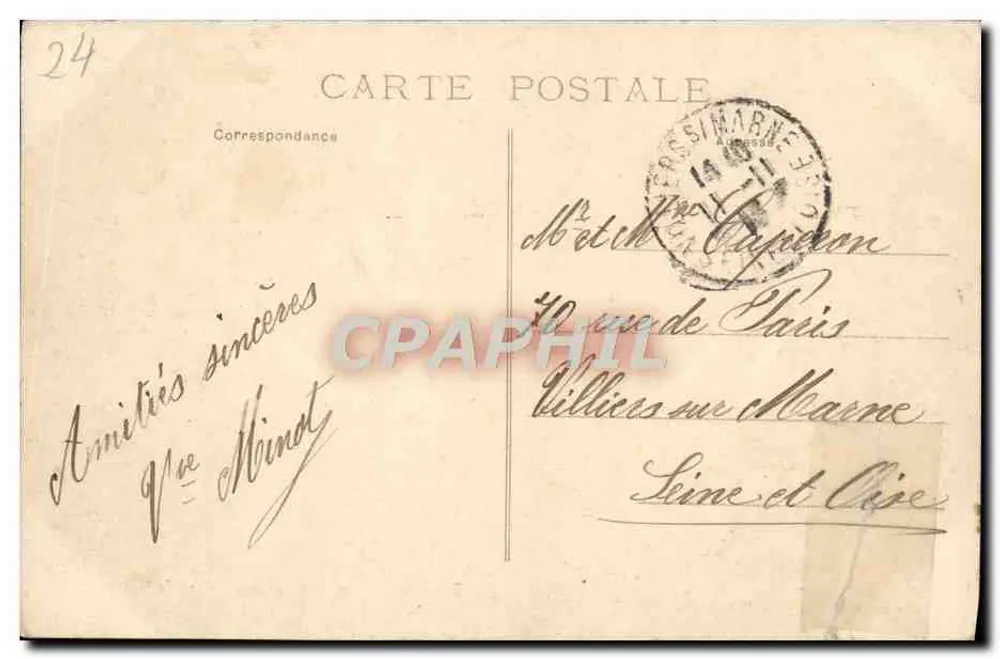 Domme — Place de la Halle — Phototypie Jessot et Guionie, Brive - Rückseite