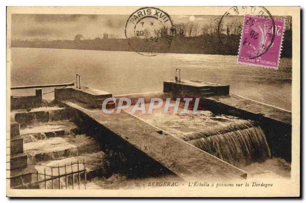 Bergerac — Die Fischleiter auf der Dordogne — G. Arnaud, Nantes - Vorderseite