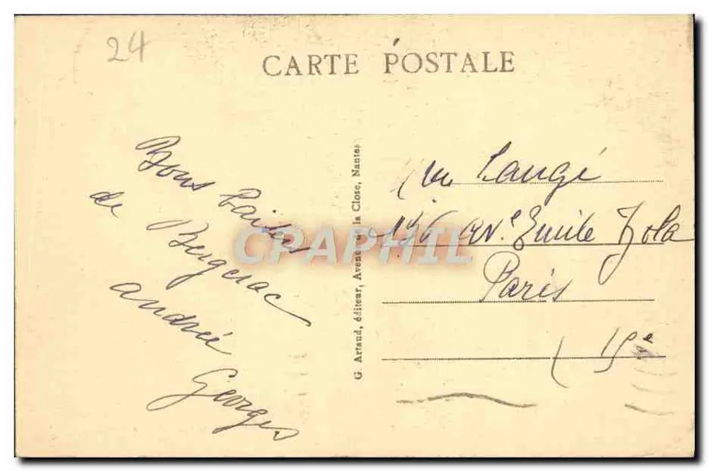 Bergerac — Die Fischleiter auf der Dordogne — G. Arnaud, Nantes - Rückseite