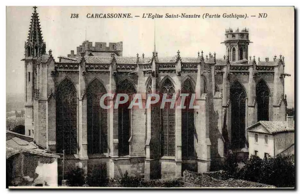 Carcassonne — Die Kirche Saint-Nazaire (Gotische Teil) — ND - Vorderseite