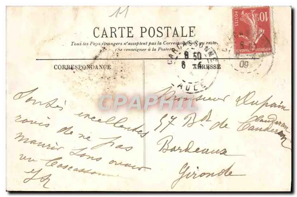 Cidade de Carcassonne — Vista geral, Oeste — Mme Cais, foto à C - Verso