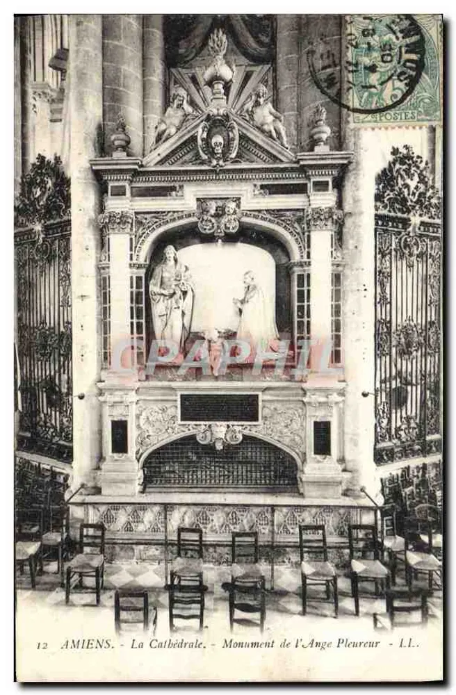 Amiens - Die Kathedrale - Monument des Weinenden Engels - I.L. - Vorderseite
