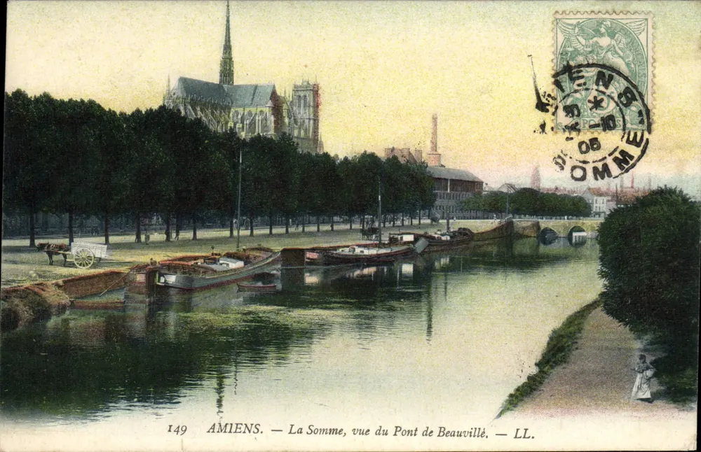 Amiens — Die Somme, Ansicht von der Brücke Beauvillé — LL. — Nr. 149 - Vorderseite