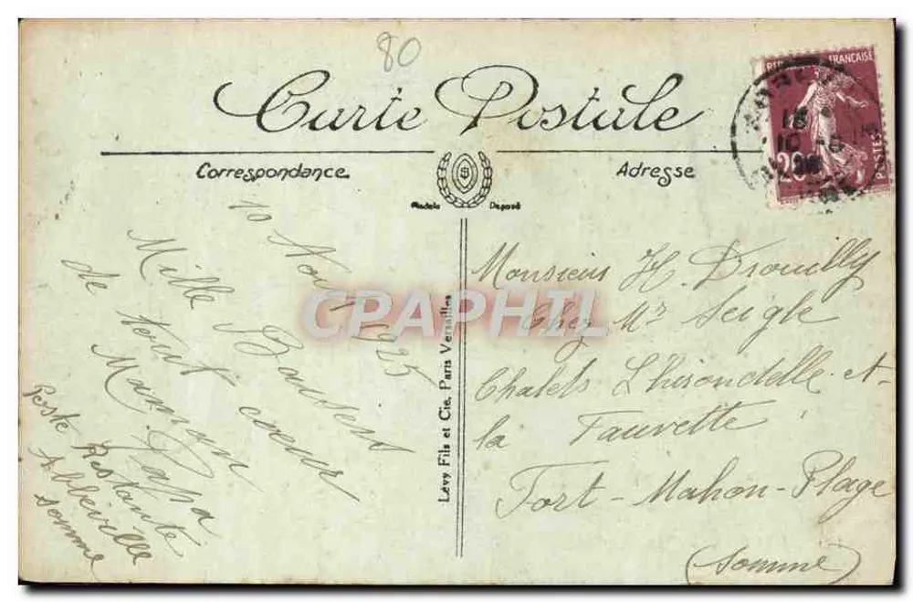 Abbeville — O Ponte Ledieu — U.L. — n°129 - Verso